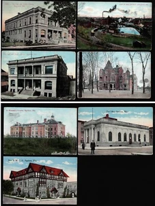 Lote de 7 postales antiguas, áreas surtidas en Appleton WI (P-504) - Imagen 1 de 4