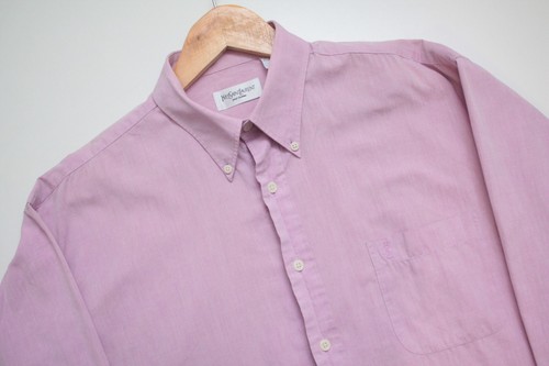 SAINT LAURENT (YSL) Yves Saint Laurent Camicia Vintage Viola Rosa Uomo 42 16 1 2