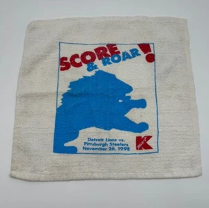 Detroit Lions Rally Towel 1998 Score & Roar vs Pittsburgh Steelers Heads-Tails - Picture 1 of 5
