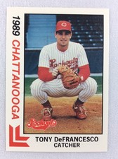 1989 Chattanooga Lookouts-Southern League-BEST Baseball Card-Tony DeFrancesco