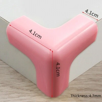 12件装转角护板桌角保护软硅胶粉色41x41x41毫米 — 第 1/3 张图片