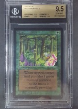 WILD GROWTH (BGS GRADED 9.5 #0011582926) Beta LEB Magic MTG MINT CARD
