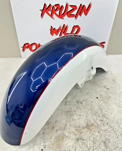 2008 Suzuki Boulevard C109RT Front Wheel Fender Blue White - Picture 1 of 18