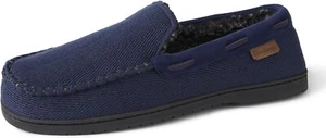 Dearfoams Men's Keaton Memory Foam Moccasin Slipper Size Small 7-8 - Picture 1 of 4