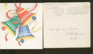 A28 - WWII FREE MAIL COVER, FORT BRAGG NC, Dated Dec 17, 1942. With Christmas - Picture 1 of 1
