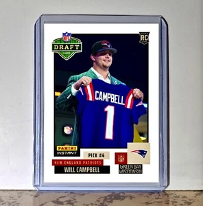 Will Campbell Rookie 2025 NFL Draft 4 Football Card New England Patriots prevendita - Foto 1 di 1