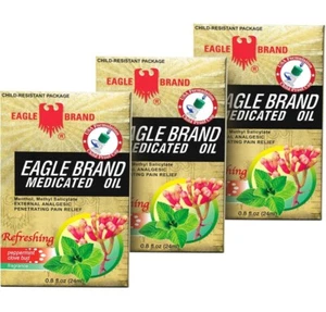 Eagle Brand Medicated Oil External Pain Relief Peppermint Clove 24ML(Pack of 3) - Picture 1 of 4