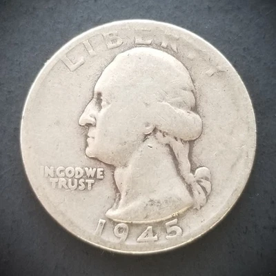 1945 S ~ US State Quarter ~ 25¢  KM# 164 - exact item shown ~ 90% Silver - Image 1 of 2