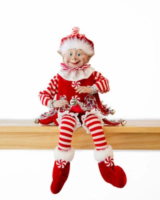 CHRISTMAS CANDY STRIPE BOY ELF RD/WH 65CM - image 1 of 2