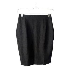 Linen Handmade Studio Black Skirt Size 2 - Picture 1 of 11