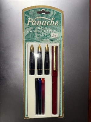 Juego de Pluma Estilográfica Panache Vintage con Caja Caligrafía Hecha en Inglaterra Speedball Foto 1 de 4