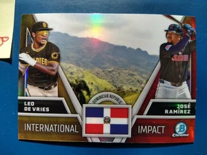 2024 Bowman Chrome International Impacts José Ramírez / Leo De Vries #II-5 - Picture 1 of 2