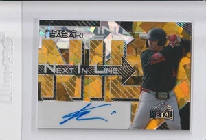 2025 Leaf Metal Rintaro Sasaki Next In Line Gold Crystal Auto 1/1 Stanford Japan - Picture 1 of 2