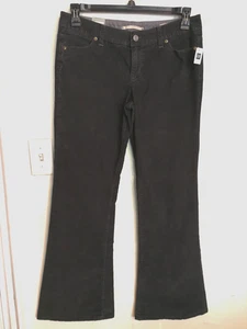 Gap Womens Pants 10 Gray Corduroy Stretch Bell Bottom Bootcut Pockets Hippie - Picture 1 of 6