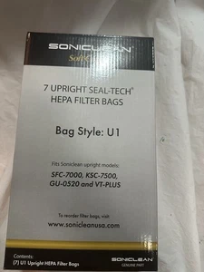 Soniclean Soft Carpet 7 aufrecht Hepa Filterbeutel Style U1 - SFC-700 VT-Plus M1 - Bild 1 von 4