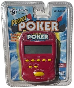 Radica Pocket Poker Draw And Deuces Handheld Electronic Casino Game New - Picture 1 of 6
