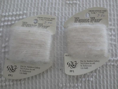 2 Rainbow Gallery FAUX FUR -  NEEDLEPOINT FOR FURRY EFFECT Embroidery THREAD - Image 1 of 2