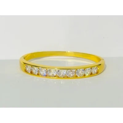 18K 22K 23K 24K тайский бат желтое золото ювелирных изделий браслет диаметр 5,5 см - Изображение 1 из 3