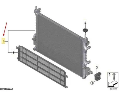 MINI COOPER J01 Kühler 17115A722B1 NEU ORIGINAL - Image 1 of 2