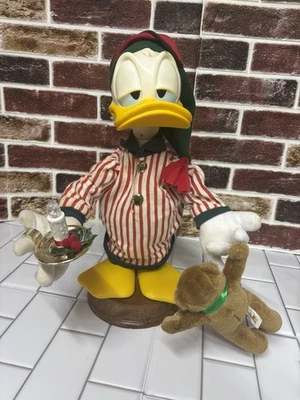 Santa's best Mickey unlimited Donald Duck animated 1997 motionette Xmas Decor fi - Image 1 of 4