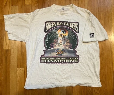 Camisa De Colección Starter Años 90 Green Bay Packers Superbowl Champions XL Foto 1 de 4