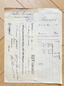 Ancienne Facture Jules Pannier Sécheries de Morue Granville 50 1922 - Picture 1 of 2