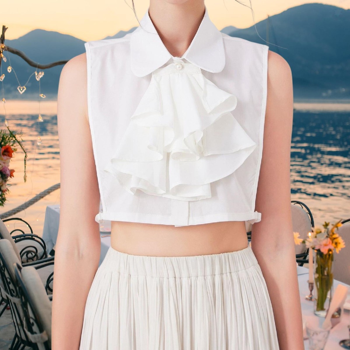 Colletto Staccabile Donna In Cotone Bianco - Accessorio Moda Per Abiti E Maglioni - Foto 6