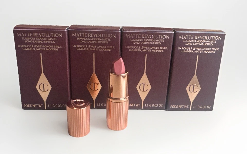 4x Charlotte Tilbury Matte Revolution Lipstick PILLOW TALK Mini .03oz NIB - Image 1 of 1