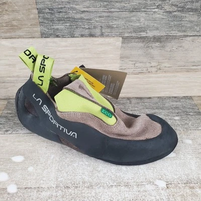 La Sportiva Cobra Eco Falcon Climbing Shoe Womens Sz 7.5 Brown Apple Green - Image 1 of 4