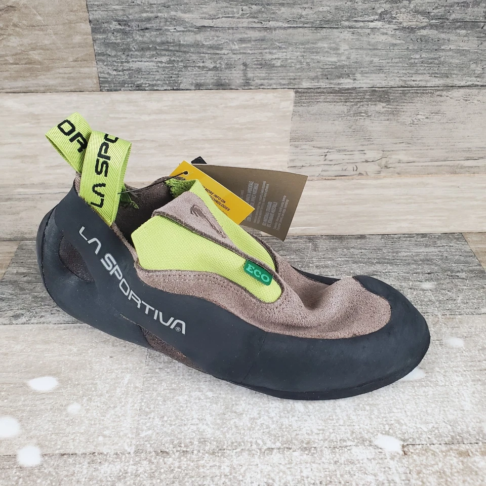 La Sportiva Cobra Eco Falcon Climbing Shoe Womens Sz 7.5 Brown Apple Green - Image 1 of 4