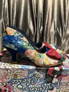 Irregular Choice size 6 Multicoloured Floral “Dazzle Razzle” Low Court Heels - Picture 1 of 17