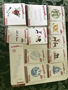 12 Cottage Cutz CHRISTMAS Themed Metal Dies Snow Ice Skates Ornaments & More - Picture 1 of 10