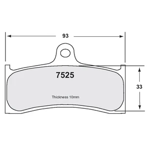 PFC Brake Pads (95 CMPD) For Nissin 6-Piston Motorcycle Caliper (7525.95.10.92) - Picture 1 of 1