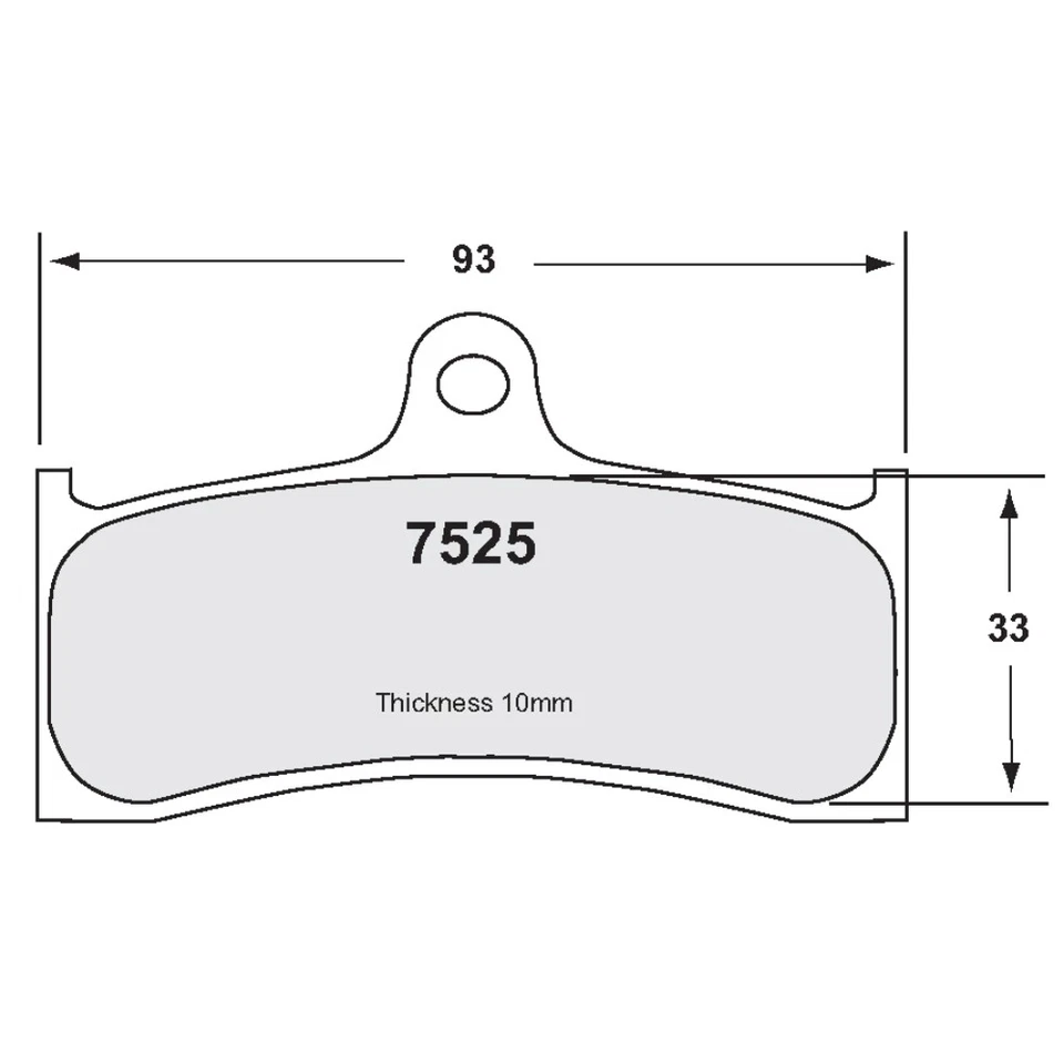 PFC Brake Pads (95 CMPD) For Nissin 6-Piston Motorcycle Caliper (7525.95.10.92) - Image 1 of 1