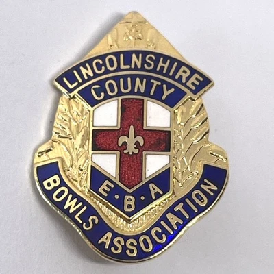Lincolnshire County Bowls Association EBA English Bowling Assoc. Pin Badge Bowls - Image 1 of 2