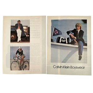 Calvin Klein Boyswear 2 Page Vintage Magazine Print Ad 1983 - Picture 1 of 1