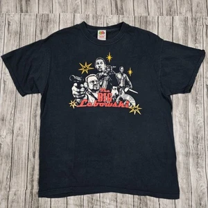 Mens L VINTAGE Y2K The Big Lebowski Movie Promo Graphic Print T-Shirt Black - Picture 1 of 6