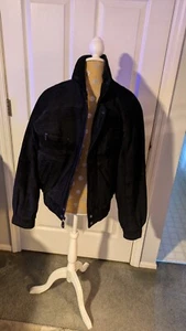 Vintage Weekends schwarze Wildlederjacke für Herren, Größe Medium (40) - Bild 1 von 8