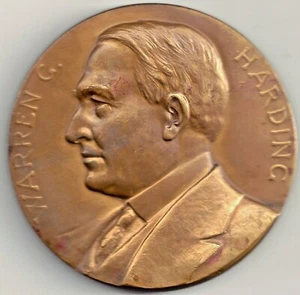 US Mint Warren G. Harding Presidential High Relief BRZ Inaugural Medal - Picture 1 of 2