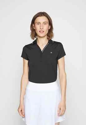 NUEVA Camisa Polo de Golf Daily Sports Para Mujer Indra Manga Gorra Azul Marino Blanco Borde L Nueva con Etiquetas Foto 1 de 4