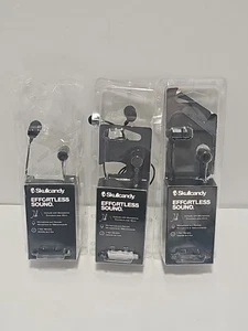 3-PACK Skullcandy Jib In-Ear Earbuds with Microphone - Black *OPEN NEW CONDITION - Picture 1 of 4