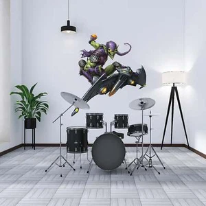Calcomanía de pared Green Goblin Spiderman superhéroe pegatina de pared habitación para niños arte de pared - Imagen 1 de 2