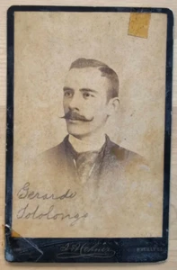 DE COLECCIÓN 1891 PATRIOTA SOTOLONGO FIRMADO GABINETE CUBANO Foto Retrato Original 421 - Imagen 1 de 2