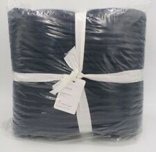 Pottery Barn Pick Stitch Handcrafted Quilt Soft Full Queen Midnight Blue #A118