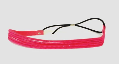 NEÓN ROSA MULTI-HILO IMITACIÓN GAMUZA ROJO TACHUELAS ESTILO ELÁSTICO DIADEMA SOMBRERO DIADEMA Foto 1 de 2