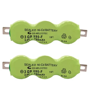 2Pcs 3GB280-F 3.6V 280mAh Ni-Cd Battery for MR-S11, MR-S12 Series Servo Battery - Picture 1 of 5