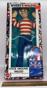 NEW Vintage  1991 Mattel Where's Waldo Stick Around  15" Suction Cup Doll NIB - Picture 1 of 2