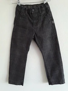 H&M check patterned straight leg trousers, grey mix, aged 3/4 years - Picture 1 of 9