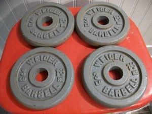 3 Lb Pound Weider Standard Weight 1" Hole Barbell Plate Set of 4 - Picture 1 of 1