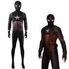 Captain America Stealth Spiderman Jumpsuit Cosplay Costume 3D Bodysuit Halloween